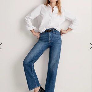 NWT Madewell Perfect Vintage Wide-Leg Jean in Leifland Wash | Size 28